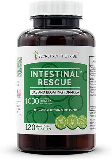 Secrets of the Tribe - Segredos da Tribo – Fórmula Resgate Intestinal, Gases e Inchaço, Suplemento Herbal (120 Cápsulas)