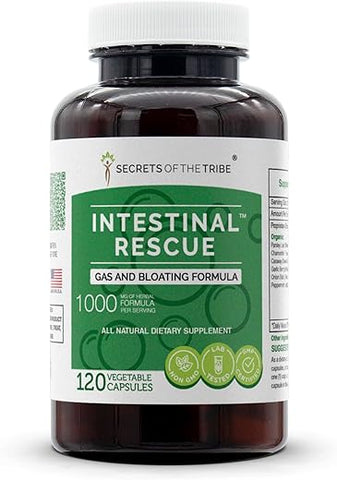 Secrets of the Tribe - Segredos da Tribo – Fórmula Resgate Intestinal, Gases e Inchaço, Suplemento Herbal (120 Cápsulas)