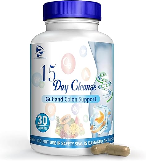 wrjpigf - Nova Atualização Limpeza Intestinal de 15 Dias – Suporte para Intestino e Cólon, Cápsulas Dissolventes de Limpeza de 15 Dias, Fórmula Avançada com Sene e Cáscara Sagrada