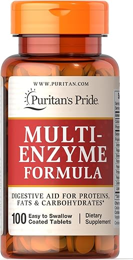 Puritan's Pride - Puritan’s Pride – Digestive aid for proteins, fats and carbohydrates – 100 tablets
