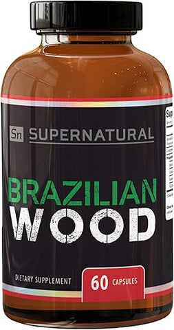 Supernatural Man - Madeira Brasileira para Apoio à Saúde Masculina – 100% Natural – 60 cápsulas – Marca X