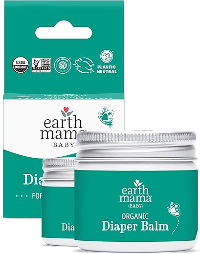 Bálsamo Orgânico para Fraldas 60ml | Creme para Bebê | EWG Verificado, Sem Petróleo - Earth Mama