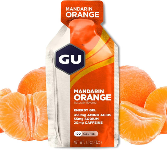 Energy Gel Original, Laranja Mandarim, 8 Unidades – Energia Esportiva Nutricional - GU