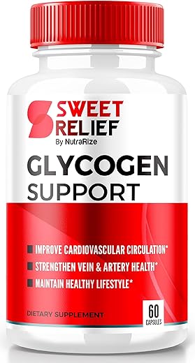 NutraRize - Sweet Relief Glycogen Support – Limpador de Vasos Sanguíneos Sweet Relief, Cápsulas Sweet Relief, Fórmula Avançada para Bem-Estar Geral, Avaliações SweetRelief (60 Cápsulas)