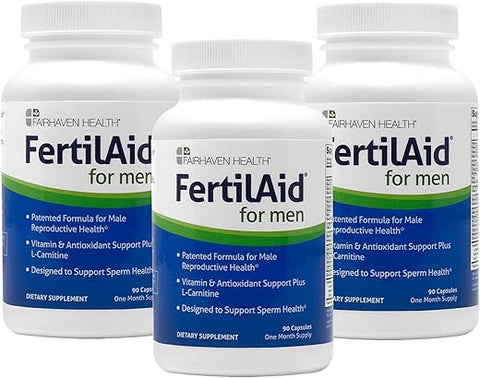 FertilAid for Men – Suplemento de Fertilidade Masculina | Suporte para Contagem e Motilidade | Pré-Concepção para Ele | Inclui Zinco e - Fairhaven Health