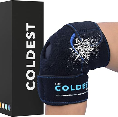 The Coldest Water - Envoltório de Gelo para Joelho The Coldest, Terapia Quente e Fria – Compressão Reutilizável Ideal para Lesão no Menisco, Recuperação de Lesões, Dor de Bursite, Entorses, Inchaço e Reumatismo