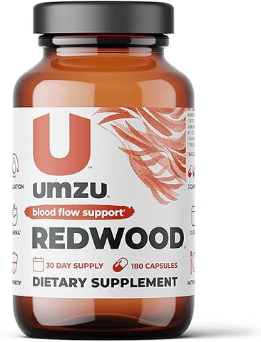 Redwood – Suplemento de Óxido Nítrico Natural para Suporte ao Fluxo Sanguíneo com Vitaminas e Alho | 60 cápsulas - UMZU