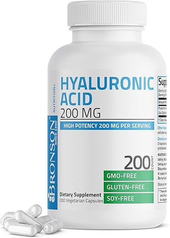 Ácido Hialurônico 200 MG Alta Potência Saúde das Articulações - Bronson