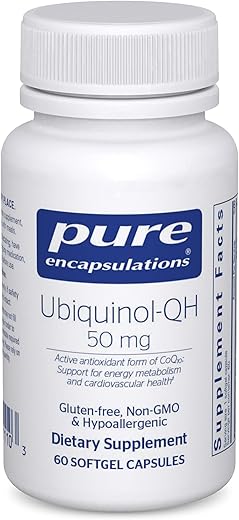 Ubiquinol-QH 50 mg | Suporte à Saúde Imunológica, Energia Celular e Cardiovascular* | 60 Cápsulas Softgel - Pure Encapsulations