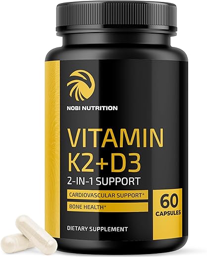 Nobi Nutrition - Vitamina D3 K2 5000 UI para Sistema Imunológico e Ossos Fortes – Marca: [Nome da Marca]
