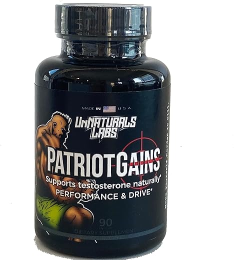UnNaturals Labs - Patriot Gains – 60 Cápsulas: Aumente seus ganhos com este suplemento de alta qualidade!
