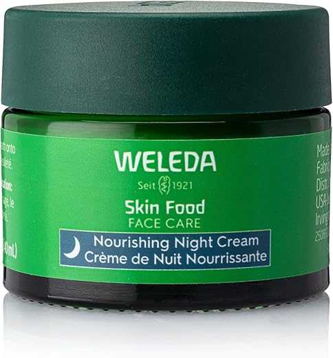 Skin Food Creme Noturno Nutritivo para o Rosto, 1.3 Fluido Ounce, Hidratante Vegetal com Óleo de Sacha Inchi, Cica e Esqualano - Weleda