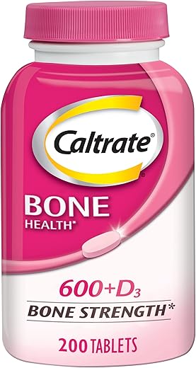 600 Plus D3 – Suplemento de Cálcio e Vitamina D em Comprimidos para Saúde Óssea – 200 Unidades - Caltrate