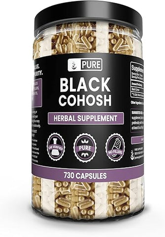 PURE ORIGINAL INGREDIENTS - Ingredientes Puros Originais Black Cohosh (730 Cápsulas) Sem Enchimentos de Magnésio ou Arroz, Sempre Puro, Verificado em Laboratório – Compre Agora!