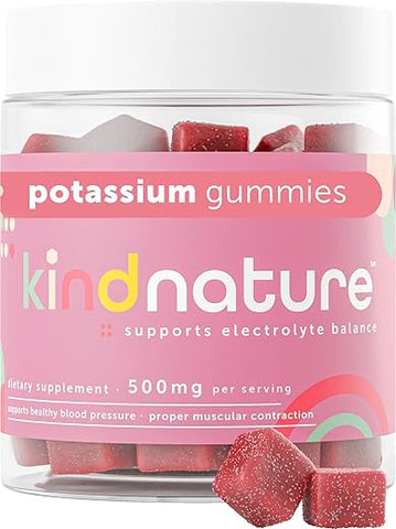 kindnature - Kind Nature – Suplemento de Potássio 500mg – Gomas Mastigáveis para Adultos