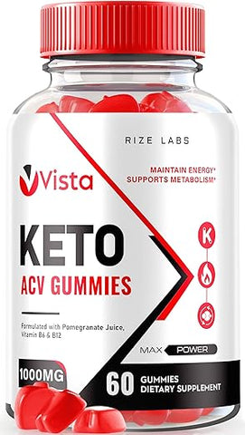 rize labs - Vista Keto ACV Gummies 1000mg – Perda de Peso Avançada com Vinagre de Maçã e Vitaminas – 60 Gummies