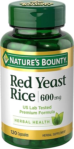 Nature's Bounty - Suplemento Herbal Nature’s Bounty Red Yeast Rice, 600mg, 120 Cápsulas – Saúde e Bem-Estar