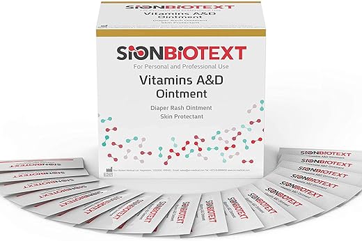 SION BIOTEXT - Pomada A e D da Sion Biotext para assaduras de fralda do bebê, creme original de cura com vitamina A e D, hidratante médico intensivo para terapia de pele seca