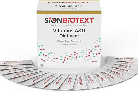 SION BIOTEXT - Pomada A e D da Sion Biotext para assaduras de fralda do bebê, creme original de cura com vitamina A e D, hidratante médico intensivo para terapia de pele seca