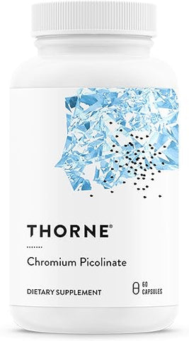 THORNE - Thorne Chromium Picolinate – 500mcg de Cromo – 60 Cápsulas | Suplemento de Cromo de Alta Qualidade