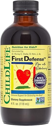 First Defense – Suporte Imunológico para Crianças, 1-3 Anos, Bebês 6 Meses, Xarope de Vitaminas com Sabugueiro, Zinco, Livre de GMO e Glúten – 4 - CHILDLIFE ESSENTIALS