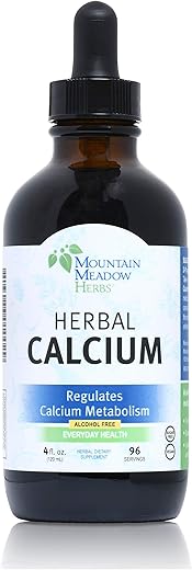 Cálcio Herbal Vegano | Suplemento Líquido de Cálcio para Ossos Fortes – 100% Natural - Mountain Meadow Herbs