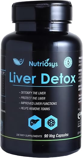 Nutriosys - Desintoxicação do Fígado 90 Cápsulas Vegetarianas, Suplemento para um Sistema Saudável, Cápsulas de Vitaminas para Homens, Mulheres e Adultos, Multivitaminas em Cápsulas, Suplementos de Vitaminas
