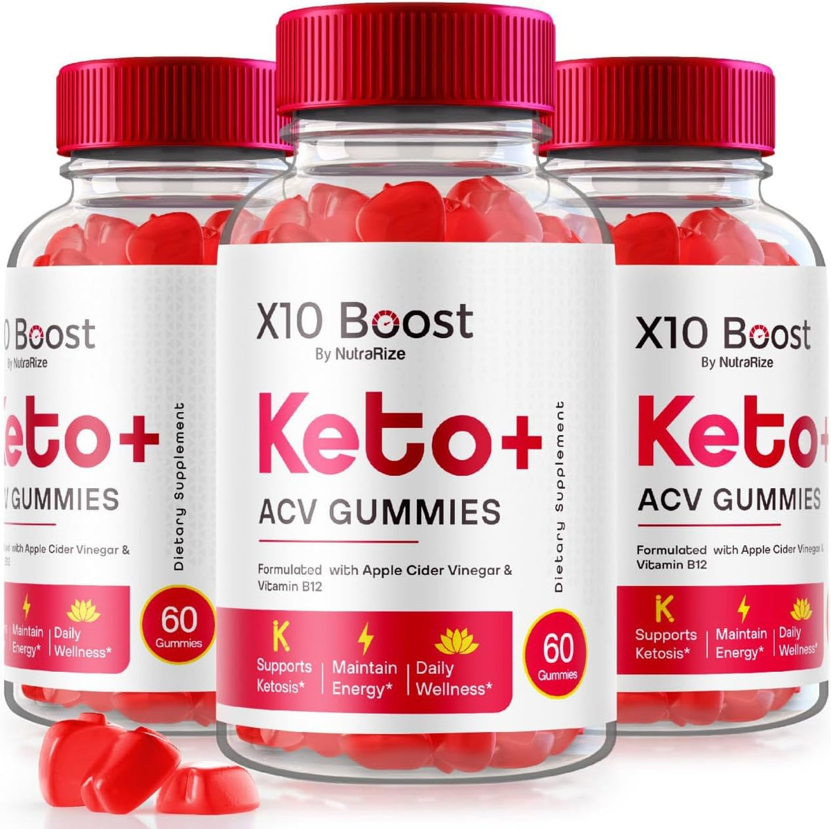 NutraRize - (3 Pacotes) X10 Boost Keto ACV Gummies Avançado para Perda de Peso, Gomas X10 Keto Boost, Goma X10 Boost Keto ACV, XTen Keto, X10Boost Keto ACV Avaliações, Gomas X10 Ketosis Boost ACV