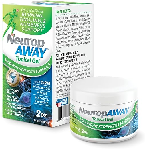 Gel Máxima Potência para desconforto nervoso, queimação, formigamento e dormência 60ml - NeuropAWAY