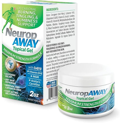 Gel Máxima Potência para desconforto nervoso, queimação, formigamento e dormência 60ml - NeuropAWAY