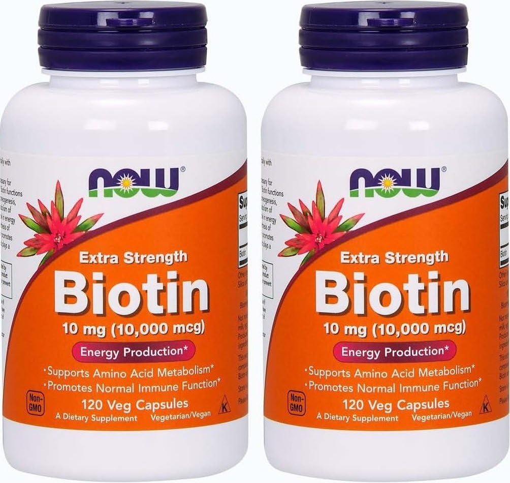 NOW Foods - Now Foods Biotina 10 mg Extra Forte 120 Cápsulas Vegetais, Pacote com 2 – Compre Agora!