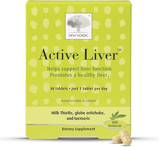 Active Liver | Suplemento Diário para o Fígado | Cardo Mariano, Alcachofra | 60 cápsulas - NEW NORDIC