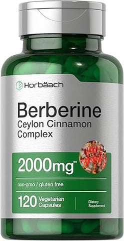 Horbäach - Horbaach Berberine Plus Canela do Ceilão | 2000mg | 120 Cápsulas Vegetarianas | Não-OGM