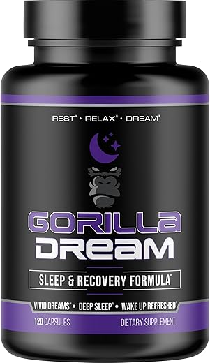 Gorilla Mind - Suplemento para dormir Gorilla Dream (120 cápsulas) – Sono abrangente com infusão nootrópica