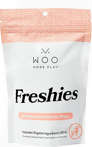 Freshies: Lenços Umedecidos Íntimos Femininos Naturais com Água de Coco e Aloe Vera, Promove Saúde Feminina - Woo More Play