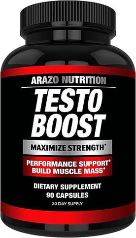 TestoBoost Test Booster – Potente para Aumento de Testosterona - Arazo Nutrition