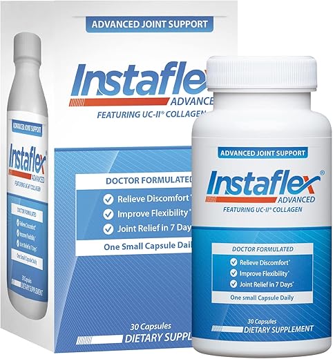 Advanced – Suplemento para Suporte Articular com Cúrcuma, Resveratrol, Extrato de Boswellia Serrata, BioPerine, Colágeno UC-II – 30 Cápsulas - Instaflex