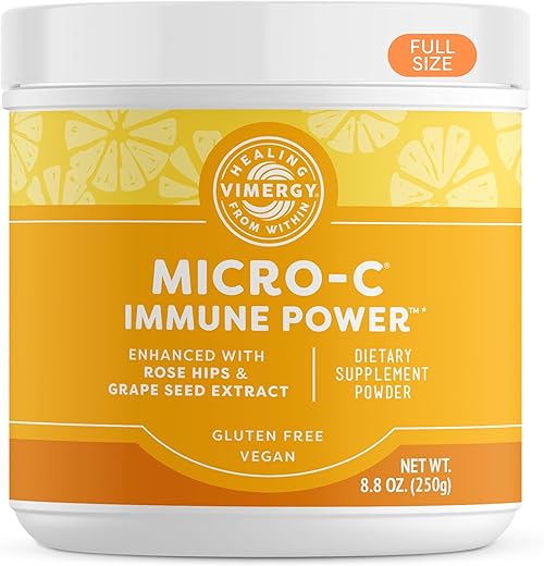 Micro-C Immune Power TM – 250g – 139 Porções – 1000mg/porção – Fórmula Suave – Fitonutrientes Antioxidantes – Reforço Imunológico - Vimergy