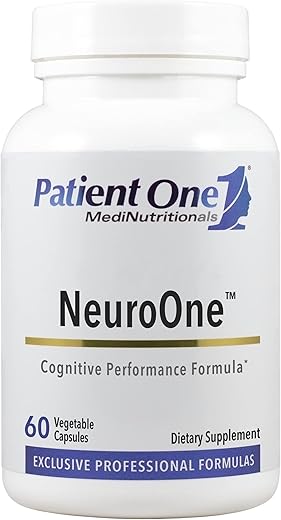 NeuroOne | Suporte à Memória, Cognição, Humor e Concentração* | com Citocolina, Acetil-L-Carnitina, Ginkgo e Mais | 60 Cápsulas - Patient One