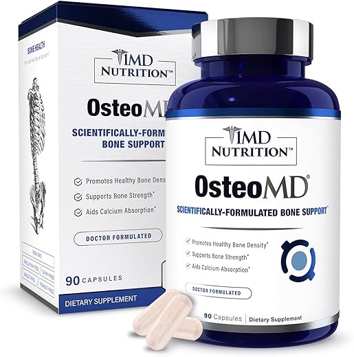 OsteoMD – Suporte Completo para Mulheres e Homens – Promova Densidade com Vitamina D – Hidroxiapatita com Vitamina D3 - 1MD Nutrition