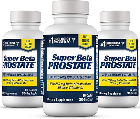 SUPER BETA PROSTATE - Suplemento de Suporte para a Saúde Masculina – Reduza idas ao banheiro, promova sono, melhor esvaziamento da bexiga