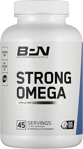 Ômega Forte Soft Gel, 1290mg Ômega de Peixe por Cápsula, Peixe Selvagem, Fonte Sustentável, Certificado IFOS - BARE PERFORMANCE NUTRITION