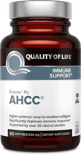 Premium AHCC – Suplemento de Suporte Imunológico de Alta Qualidade – AHCC de Maior Bioavalibilidade – Extrato Natural de Cogumelo – Quality of Life AHCC Kinoko Rx