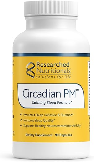 Circadian PM – Promove um Sistema Nervoso Saudável, Resposta à Histamina | 60 cápsulas | Marca Researched Nutritionals - Researched Nutritionals
