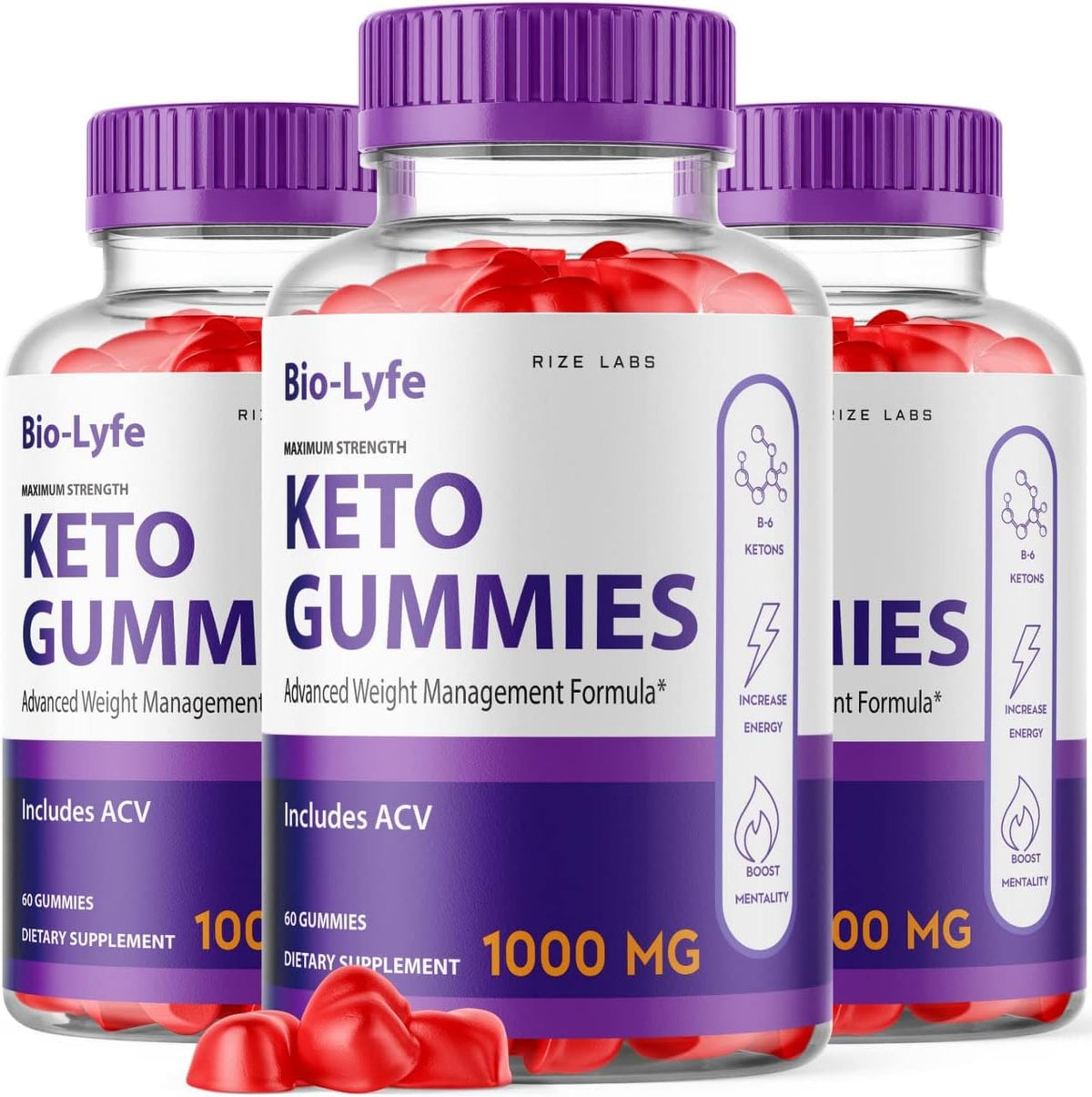 rize labs - BioLyfe Keto ACV Gummies Fórmula Avançada de Maçã BioLyfe Vinagre de Maçã Máxima Potência (180 Gummies)