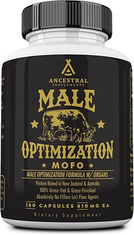 Mofo: Suporte para Testosterona e Energia, Saúde e Bem-Estar Masculino, Suplemento de Órgãos de Gado Alimentado com Grama, Livre de Transgênicos, com Fígado – 100g - Ancestral Supplements