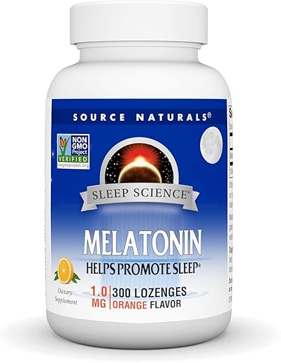 Melatonina 1 mg – 300 Pastilhas Sabor Laranja - Source Naturals