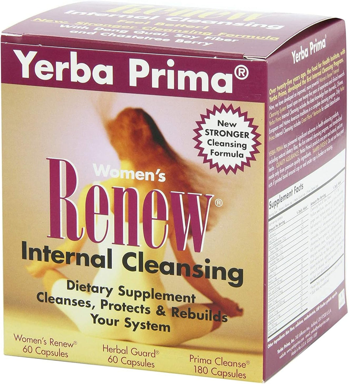 Kit Detox Feminino Renovação Interna – Sistema de Limpeza Interna – 30 Dias – Suplementos de Apoio Herbal Detoxificante para Mulheres - Yerba Prima
