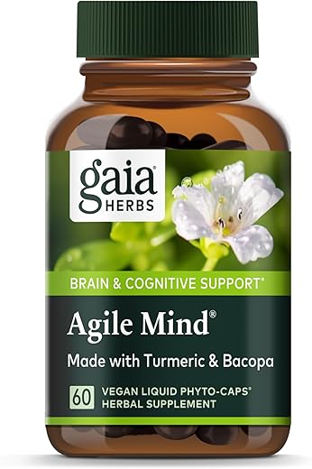 Agile Mind – Suplemento Natural para o Cérebro – 60 Cápsulas - Gaia Herbs