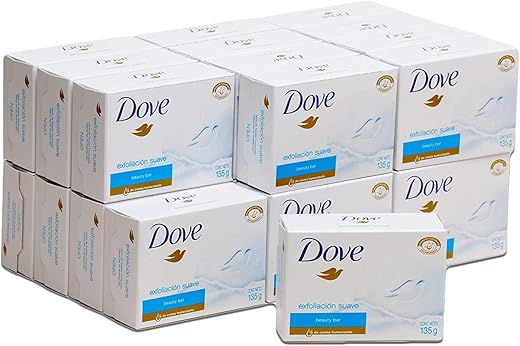 Sabonete em Barra, Esfoliante Suave, Hidratante e Limpeza Corporal – 135g (Pacote com 24 unidades) - Dove